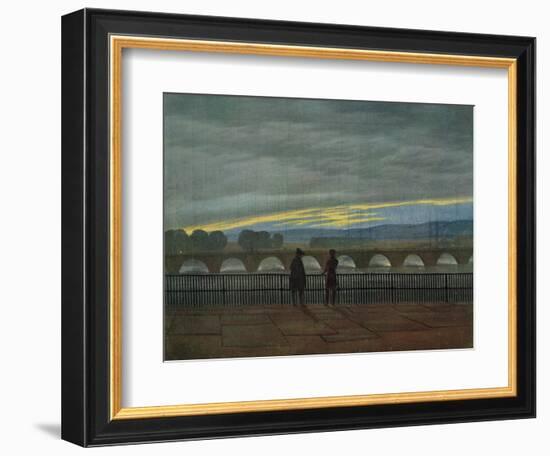 August Bridge in Dresden-Caspar David Friedrich-Framed Giclee Print