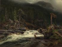 Waterfall in Telemark-August Cappelen-Giclee Print