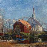 Landscape at Eidsberg Church-August Eiebakke-Giclee Print