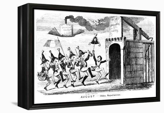 August - Idees Napoliennes, 19th Century-George Cruikshank-Framed Premier Image Canvas