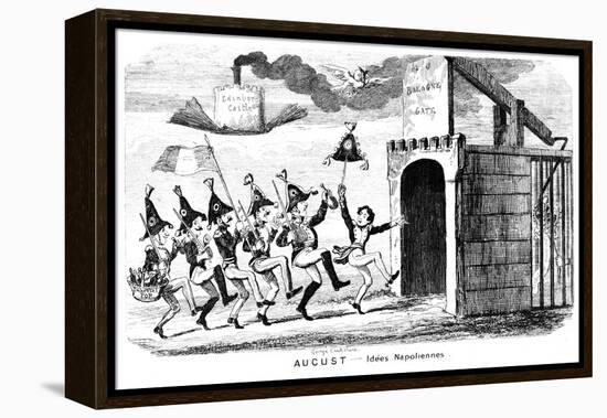 August - Idees Napoliennes, 19th Century-George Cruikshank-Framed Premier Image Canvas