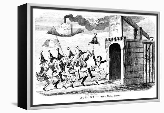 August - Idees Napoliennes, 19th Century-George Cruikshank-Framed Premier Image Canvas