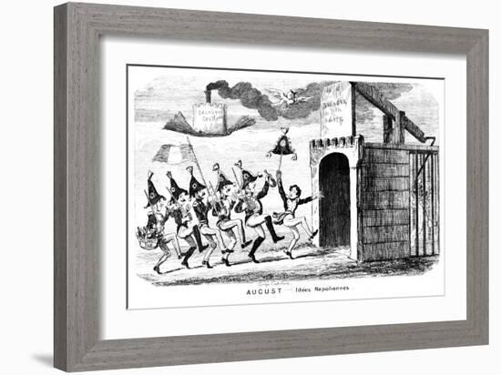 August - Idees Napoliennes, 19th Century-George Cruikshank-Framed Giclee Print