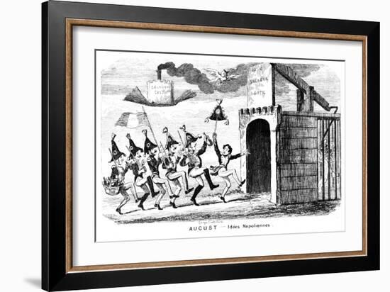 August - Idees Napoliennes, 19th Century-George Cruikshank-Framed Giclee Print