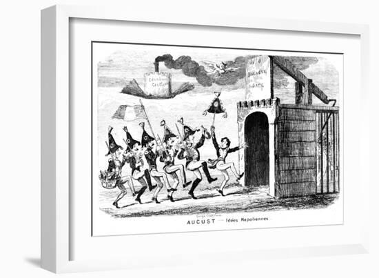 August - Idees Napoliennes, 19th Century-George Cruikshank-Framed Giclee Print