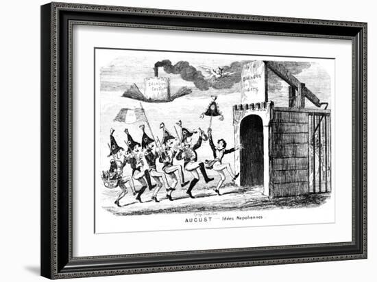 August - Idees Napoliennes, 19th Century-George Cruikshank-Framed Giclee Print