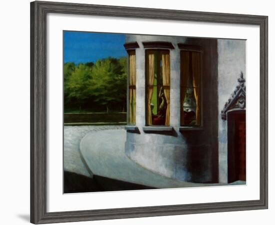 August in the City-Edward Hopper-Framed Art Print