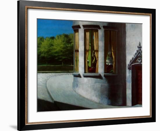 August in the City-Edward Hopper-Framed Art Print