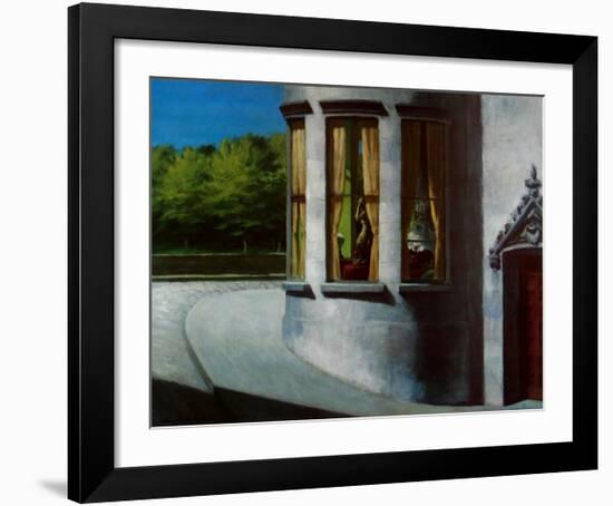 August in the City-Edward Hopper-Framed Art Print