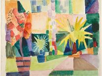 Garden on Lake Thun (Pomegranate Tree and Palm in the Garde), 1914-August Macke-Giclee Print