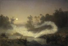 Dancing Fairies, 1866, by August Malmström, 1829–1901, Swedish painting,-August Malmström-Framed Stretched Canvas