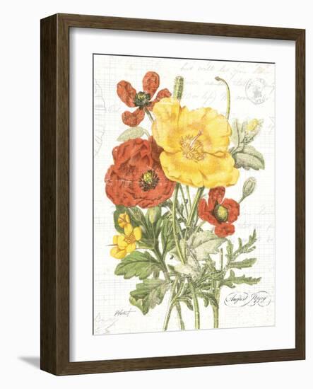 August Poppy on White-Katie Pertiet-Framed Art Print