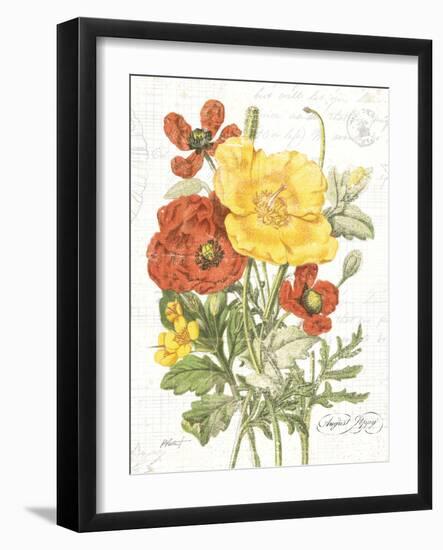 August Poppy on White-Katie Pertiet-Framed Art Print