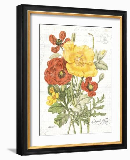 August Poppy on White-Katie Pertiet-Framed Art Print