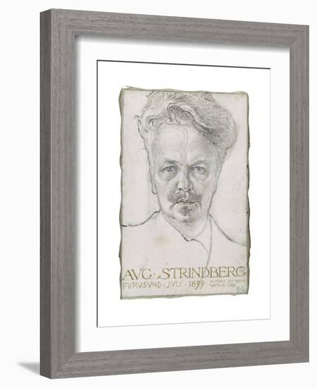 August Strindberg, 1899-Carl Larsson-Framed Giclee Print