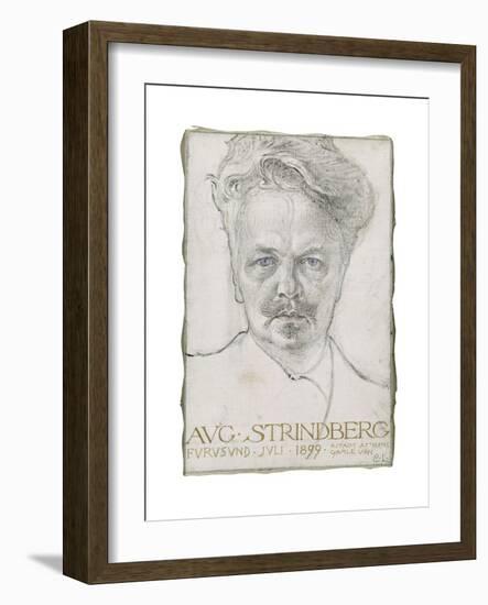 August Strindberg, 1899-Carl Larsson-Framed Giclee Print