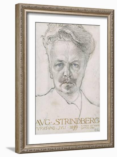 August Strindberg, 1899-Carl Larsson-Framed Giclee Print