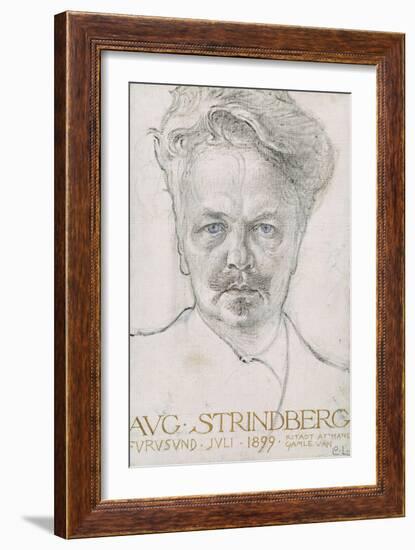 August Strindberg, 1899-Carl Larsson-Framed Giclee Print