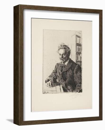 August Strindberg, 1910-Anders Leonard Zorn-Framed Giclee Print