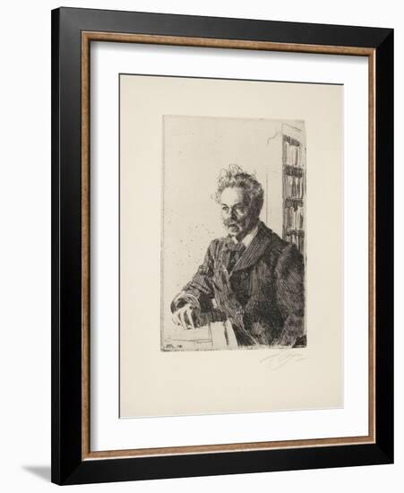 August Strindberg, 1910-Anders Leonard Zorn-Framed Giclee Print