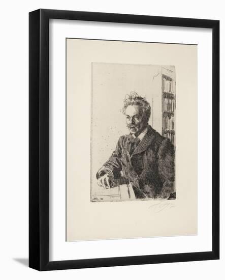 August Strindberg, 1910-Anders Leonard Zorn-Framed Giclee Print