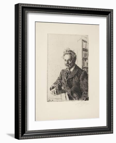 August Strindberg, 1910-Anders Leonard Zorn-Framed Giclee Print