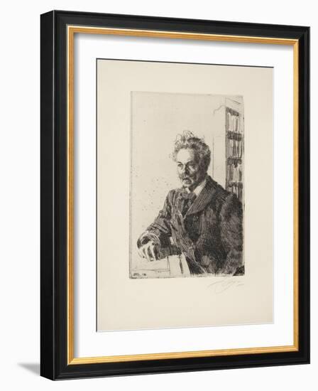 August Strindberg, 1910-Anders Leonard Zorn-Framed Giclee Print