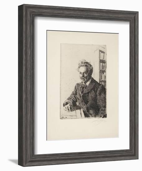 August Strindberg, 1910-Anders Leonard Zorn-Framed Giclee Print