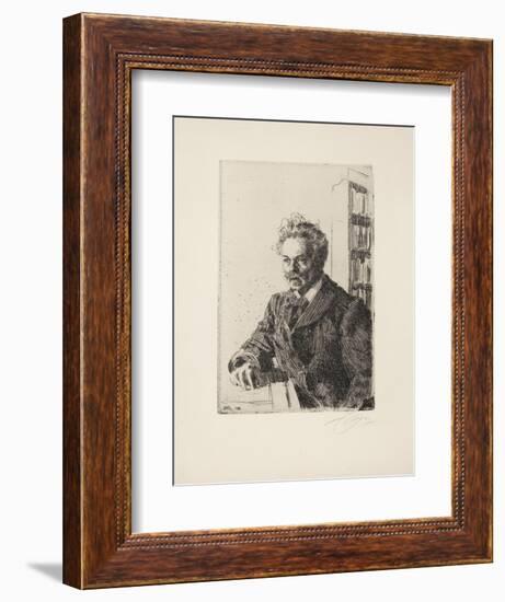 August Strindberg, 1910-Anders Leonard Zorn-Framed Giclee Print