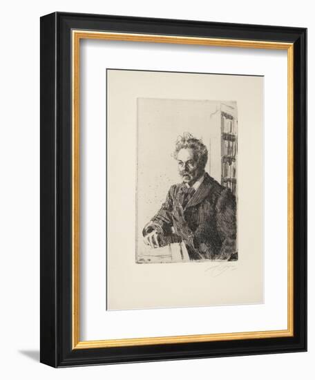 August Strindberg, 1910-Anders Leonard Zorn-Framed Giclee Print