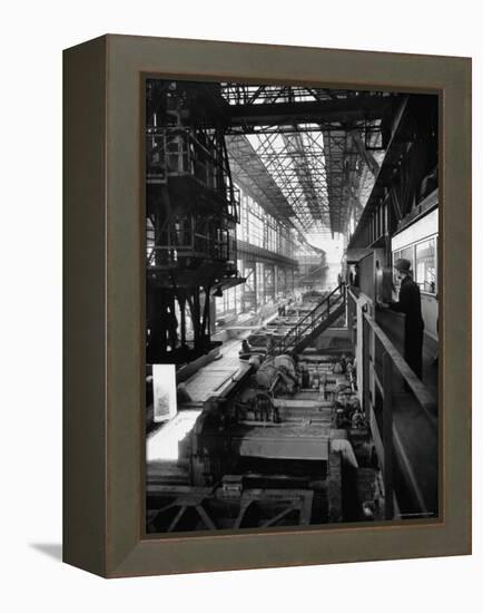 August Thyssen Steel Mill, Large Steel Works, Men Up on Platform-Ralph Crane-Framed Premier Image Canvas