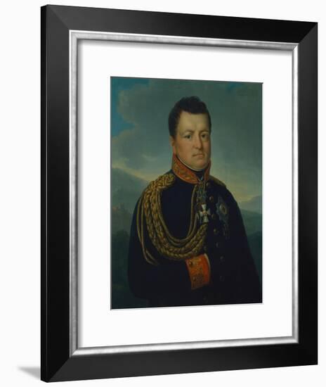 August Wilhelm Graf Neidhardt Von Gneisenau in the Dark Blue Uniform of a Prussian General, 1815-16-Marie von Clausewitz-Framed Giclee Print