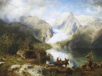 View of Gosau Lake near Salzburg-August Wilhelm Leu-Mounted Giclee Print