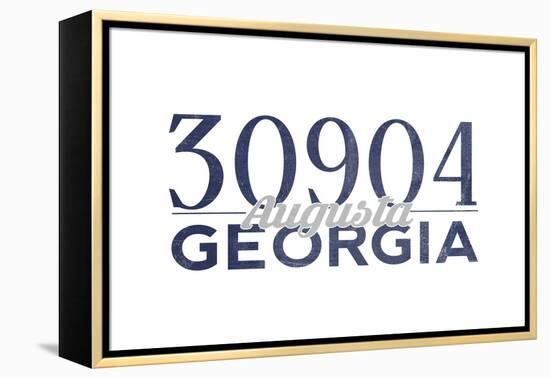 Augusta, Georgia - 30904 Zip Code (Blue)-Lantern Press-Framed Stretched Canvas