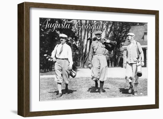 Augusta, Georgia - Men Heading out to the Golf Course-Lantern Press-Framed Art Print