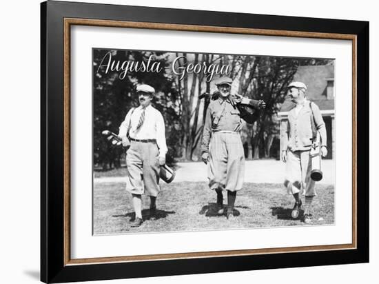 Augusta, Georgia - Men Heading out to the Golf Course-Lantern Press-Framed Art Print