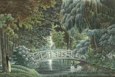 Vue de Malmaison : promenade des dames d'honneur sur la rivière.-Auguste Garneray-Framed Giclee Print