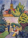 Woman with a Yellow Jacket-Auguste Macke-Giclee Print