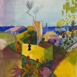 Woman with a Yellow Jacket-Auguste Macke-Giclee Print