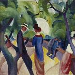 Woman with a Yellow Jacket-Auguste Macke-Giclee Print