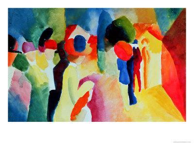 Mother and Child by August Macke Giclee Fine Art Print Reproduction on Canvas