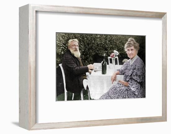 'Auguste Rodin - Rodin and his Wife in their Garden at Meudon', c1925-Unknown-Framed Photographic Print