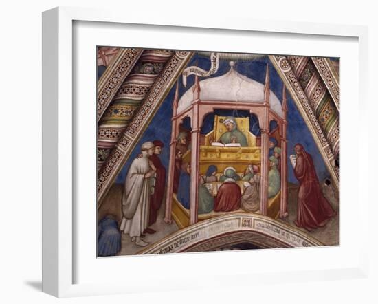 Augustine Being Admitted to Higher Education in Carthage, Scene from Life of Saint Augustine-Ottaviano Nelli-Framed Giclee Print
