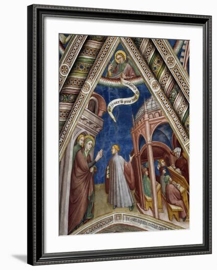 Augustine Being Taken to School by Saint Monica, Scene from Life of Saint Augustine, 1420-1425-Ottaviano Nelli-Framed Giclee Print