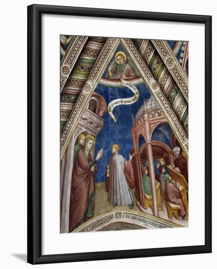 Augustine Being Taken to School by Saint Monica, Scene from Life of Saint Augustine, 1420-1425-Ottaviano Nelli-Framed Giclee Print