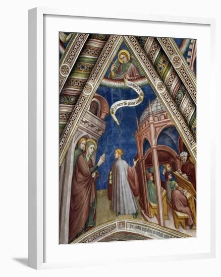 Augustine Being Taken to School by Saint Monica, Scene from Life of Saint Augustine, 1420-1425-Ottaviano Nelli-Framed Giclee Print