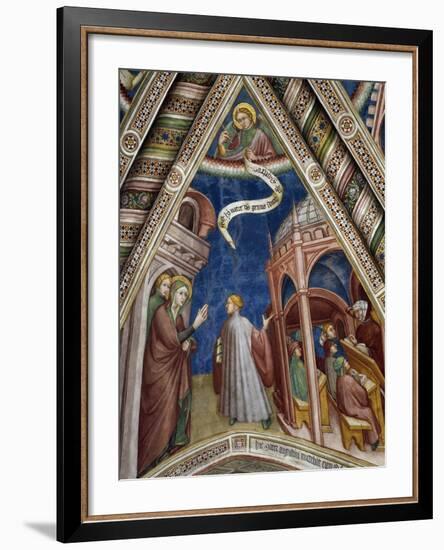 Augustine Being Taken to School by Saint Monica, Scene from Life of Saint Augustine, 1420-1425-Ottaviano Nelli-Framed Giclee Print