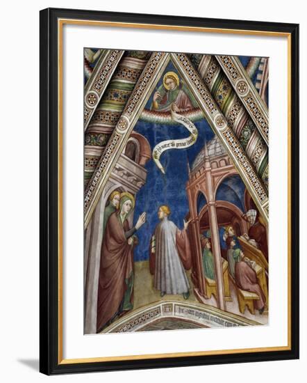 Augustine Being Taken to School by Saint Monica, Scene from Life of Saint Augustine, 1420-1425-Ottaviano Nelli-Framed Giclee Print