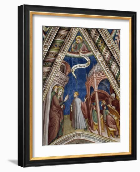 Augustine Being Taken to School by Saint Monica, Scene from Life of Saint Augustine, 1420-1425-Ottaviano Nelli-Framed Giclee Print