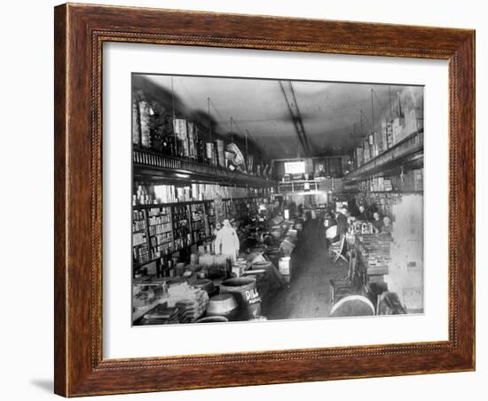 Augustine Kyer Grocery Store Interior, Seattle, 1909-Ashael Curtis-Framed Giclee Print